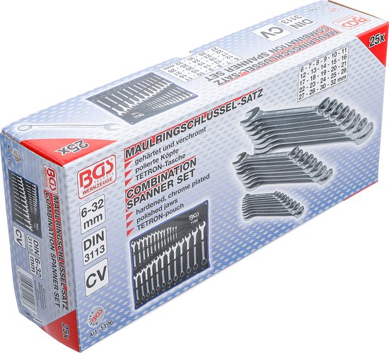 BGS Steekringsleutelset 6 – 32 mm 25 delig 1196