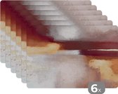 Placemat - Verf - Abstract - Pastel - 45x30 cm - 6 stuks - Hittebestendig - Anti-Slip - Onderlegger - Afneembaar