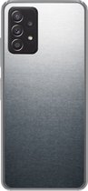 Geschikt voor Samsung Galaxy A33 5G hoesje - Metaal print - Lijn - Grijs - Siliconen Telefoonhoesje