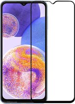 Case2go - Screenprotector voor Samsung Galaxy A23 - Full Cover - Gehard Glas - Transparant