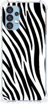 Hoesje Geschikt voor Samsung Galaxy A13 (4G) GSM Hoesje met doorzichtige rand Zebra