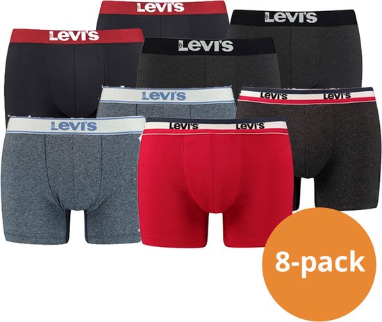 Levi's boxer ondergoed heren 2-pack, grijs, L