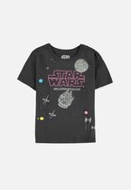 Star Wars - Millennium Falcon Kinder T-shirt - Kids 122/128 - Zwart