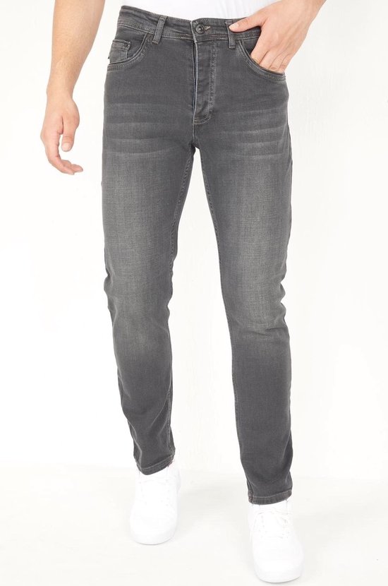 Grijze Regular Fit Jeans Mannen - DP15 - Grijs