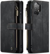 Hoesje geschikt voor Samsung Galaxy A13 - Wallet Book Case - met Rits en Magneetsluiting - met RFID bescherming - Zwart