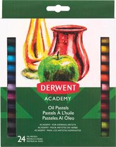 Derwent Academy Oliekrijt - Geassorteerde Kleuren - Set van 24 Olie Pastelkrijt
