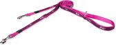 ROGZ Fancy Dress Multi Lead 3-Voudig Verstelbare Hondenlijn (HLM12-CK) - Nylon - Pink Love - M - Breedte 16 mm - Lengte 180 cm