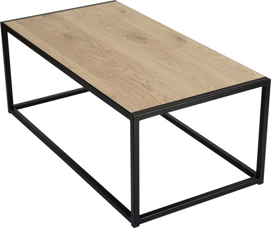 Table basse - Industrielle - Métal Zwart - Chêne Naturel - 960 x 500 x 370 - MY Own Table 003B