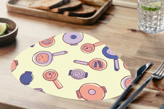 Set de table bio - Napperons de table bio - Sets de table - Pan - Fifties - Motif - 10 pièces