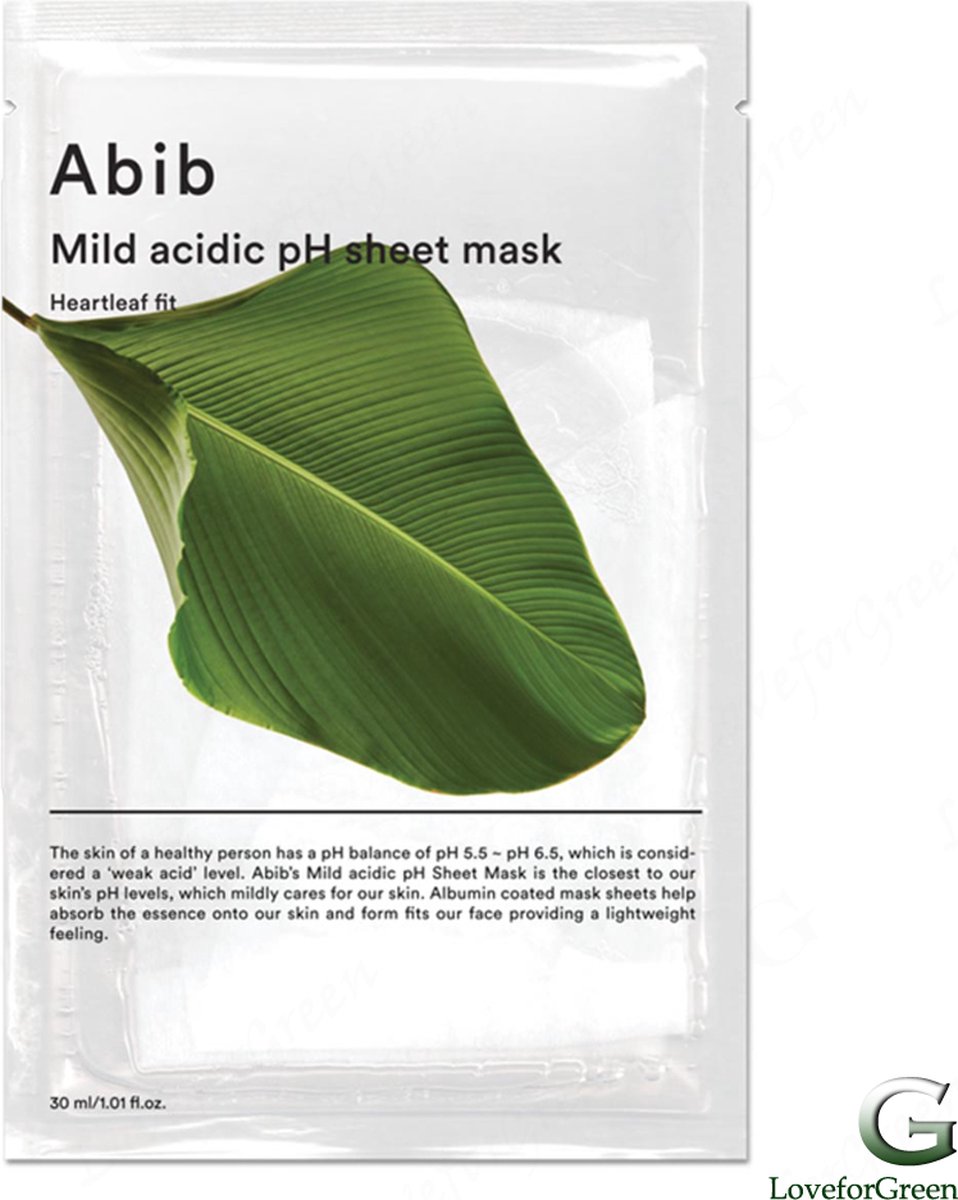 Abib Mild Acidic Ph Sheet Mask Heartleaf Fit -