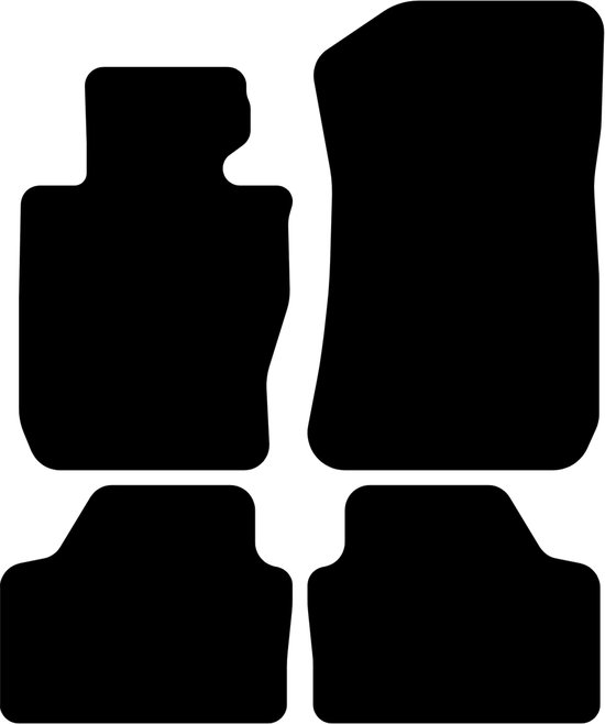 Tapis de voiture en caoutchouc Tapis de voiture BMW X1 E84 - Année de construction : 2009 - 2015 - Ajustement d'origine - 4 pièces