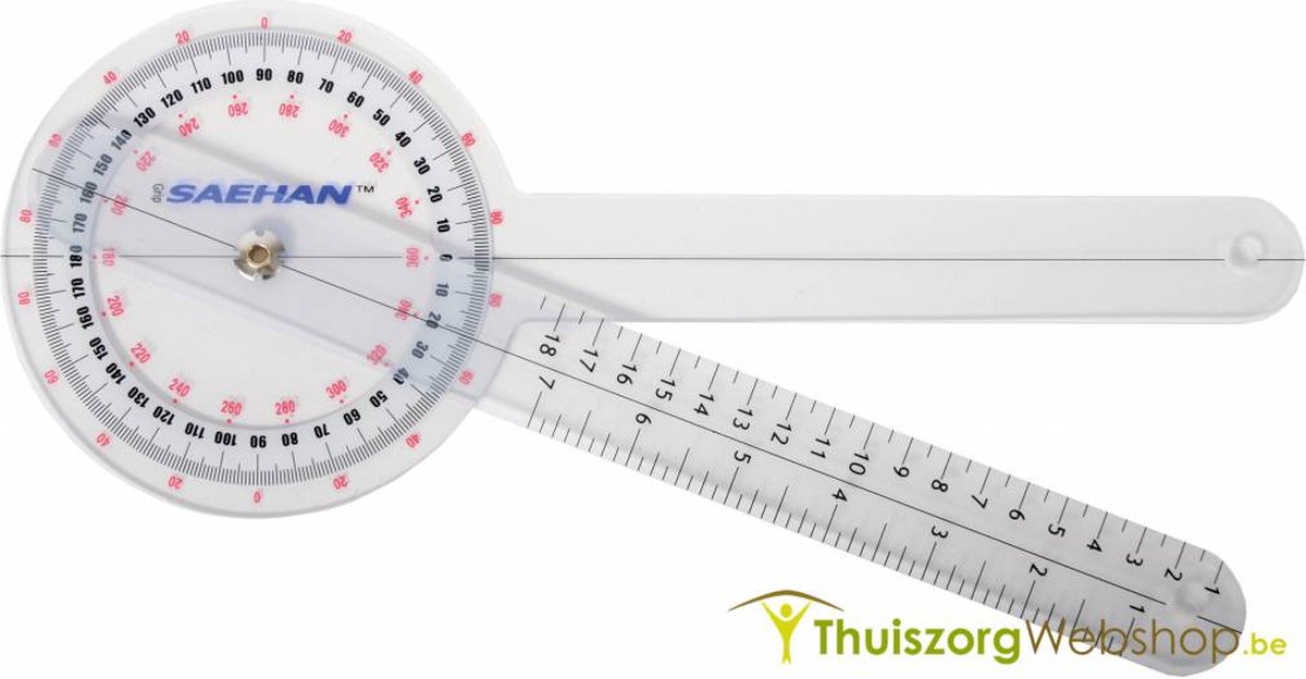 Goniometer transparant: 15 cm (per 1°)