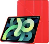 Mobigear Tablethoes geschikt voor Apple iPad Air 5 (2022) Hoes | Mobigear Origami Bookcase - Rood