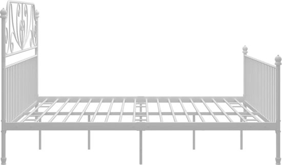 vidaXL Cadre de lit en métal Blanc 180x200 cm - Cadre de lit - Cadre de lit - Cadre de lit - Cadres de lit