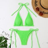 Bikini 2 Pièces - Vert Ondulé - Set Bikini - Été 2022 - Taille L