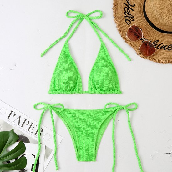 Bikini 2 delig - Groen Wavy - Bikini Set - Zomer 2022 - Maat L