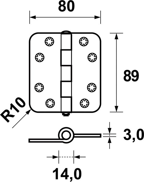Ronde ogen 40mm | Oppervlak: Gegalvaniseerd