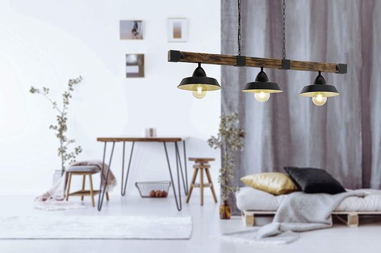 QAZQA eclipse - Retro Hanglamp voor boven de eettafel | in eetkamer - 7 lichts - 65 QAZQA eclipse - Retro Hanglamp voor boven de eettafel | in eetkamer - 7 lichts - 65