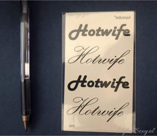 Tatouages Temporaires Lettres Anglaises Hotwife Cuckold - Imperméables - Neuf Sous Blister