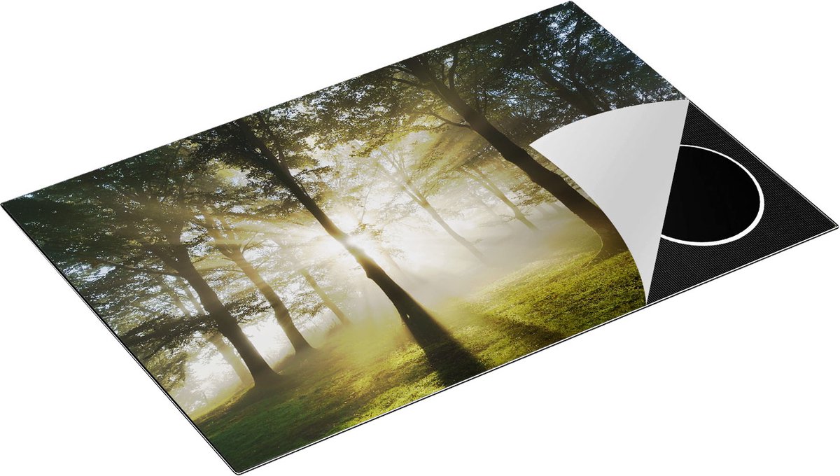 Chefcare Inductie Beschermer Zon tussen de Bomen - 81,6x52,7 cm - Afdekplaat Inductie - Kookplaat Beschermer - Inductie Mat