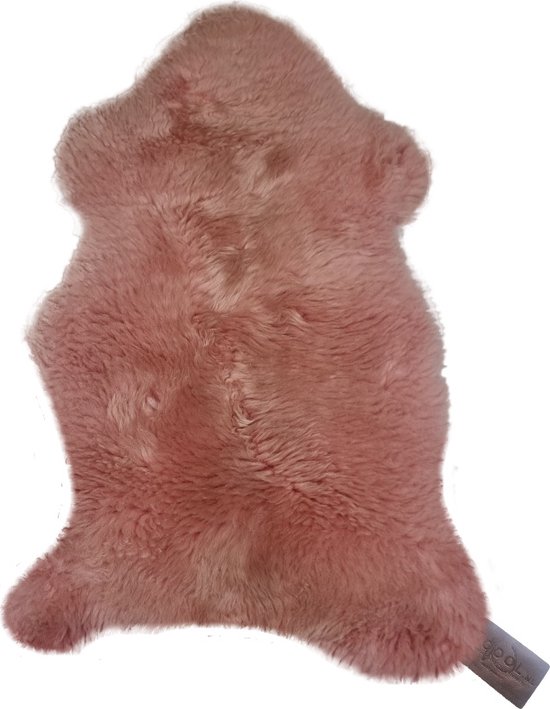 WOOOL Schapenvacht - Roze Australisch XS (80cm) 100% ECO - Kortharig - Heerlijk Zacht Schapenvel