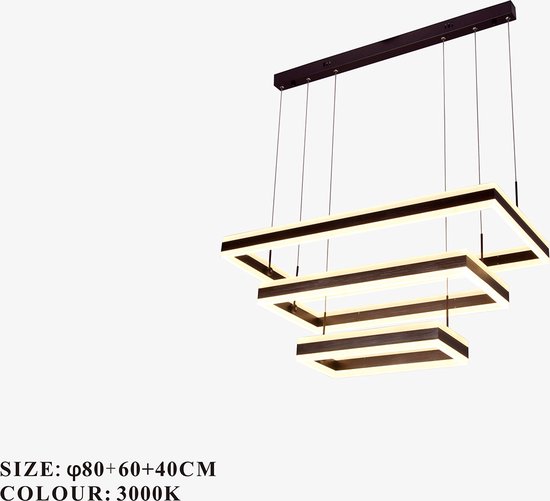 Kroonluchters LED - 3 kleuren - afstandsbediening - Dimbaar - Art.nr. (P7069/3)