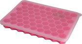 JU&MP Honeycomb XL IJsblokjesvorm - IJsblokjes - IJsblokjesvorm met Deksel - Roze