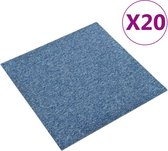 vidaXL de Dalles de moquette 20 pièces 5 m² 50x50 cm Bleu