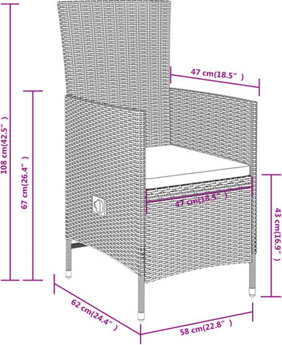 vidaXL Ensemble de jardin 7 pièces avec coussins Beige