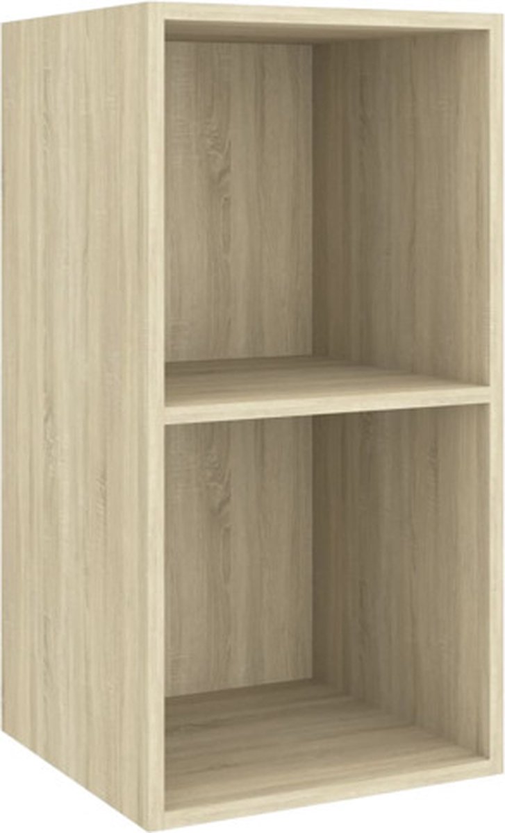 vidaXL - Tv-wandmeubel - 37x37x72 - cm - bewerkt - hout - sonoma - eikenkleurig