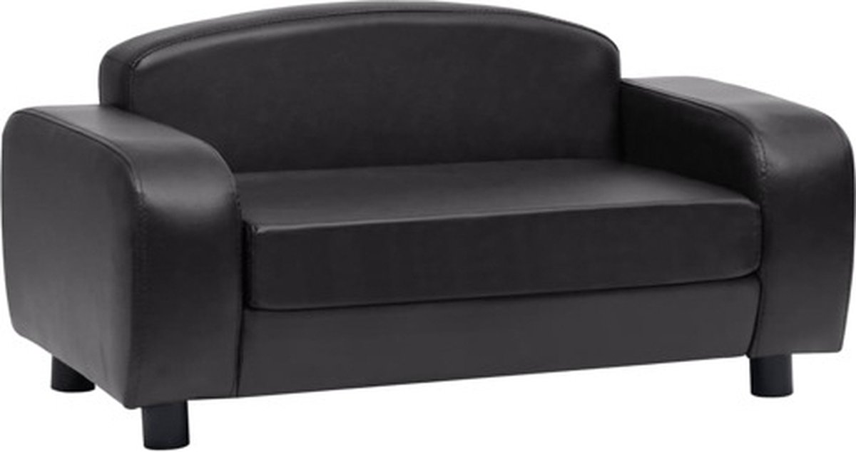 vidaXL Hondenbank 80x50x40 cm kunstleer zwart