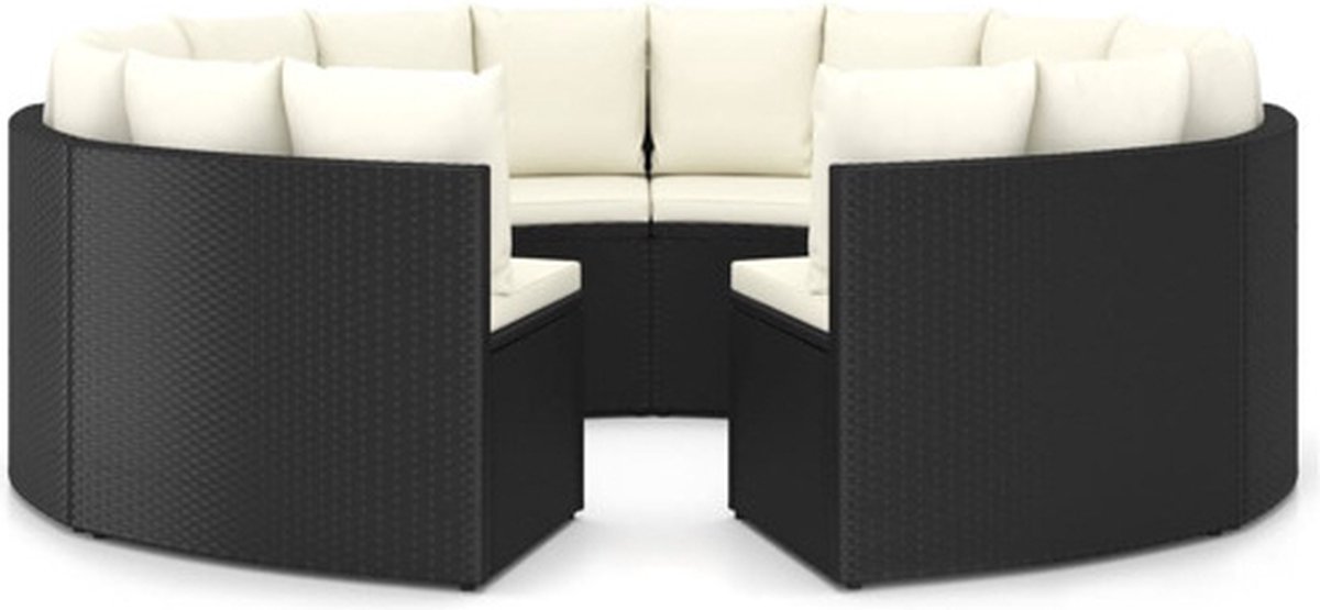 Vidaxl Tuinset Zwart Loungeset