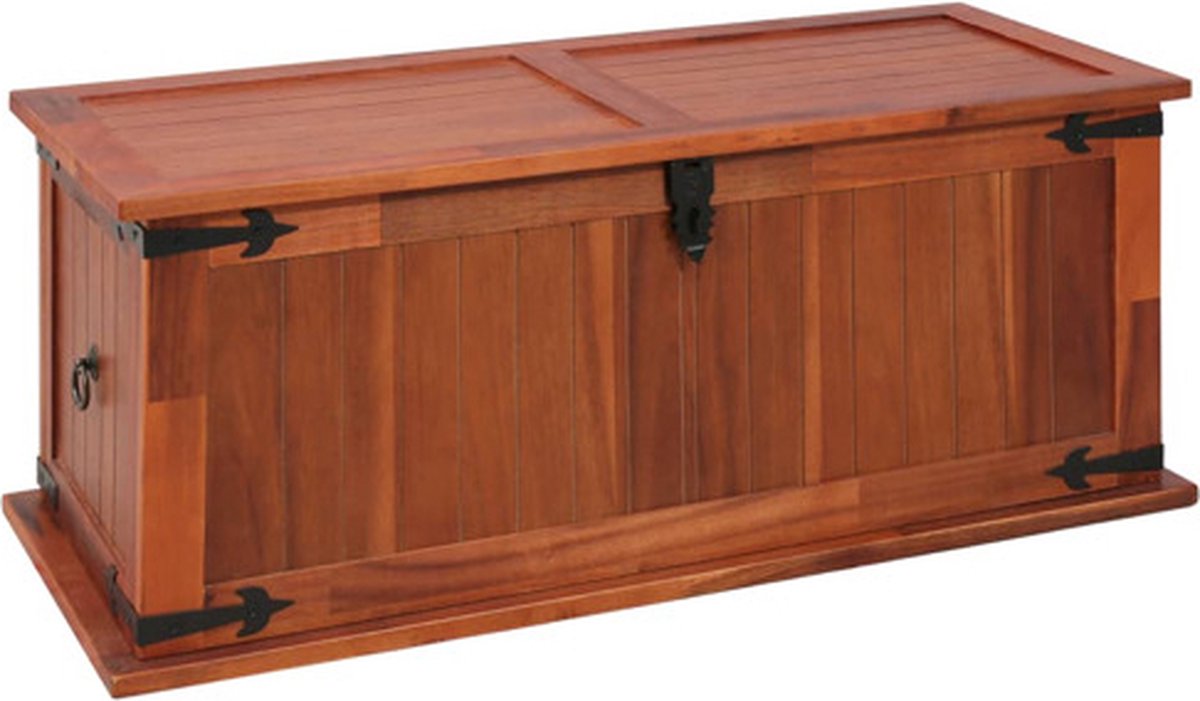 vidaXL - Opbergkist - 90x45x40 - cm - massief - acaciahout