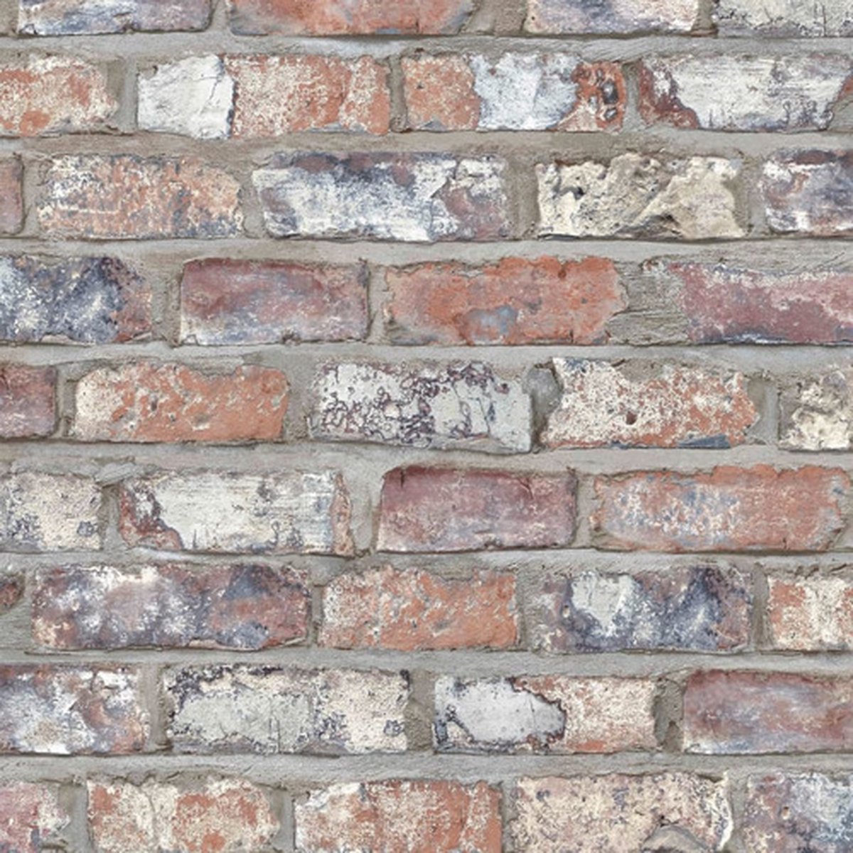 Dutch Wallcoverings vliesbehang baksteen - beige/blauw | bol.com