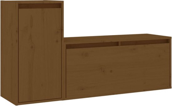 VidaXL Tv-meubelen 2 st massief grenenhout