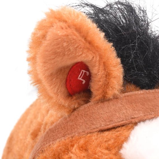 VDXL Staand knuffelpaard pluche bruin
