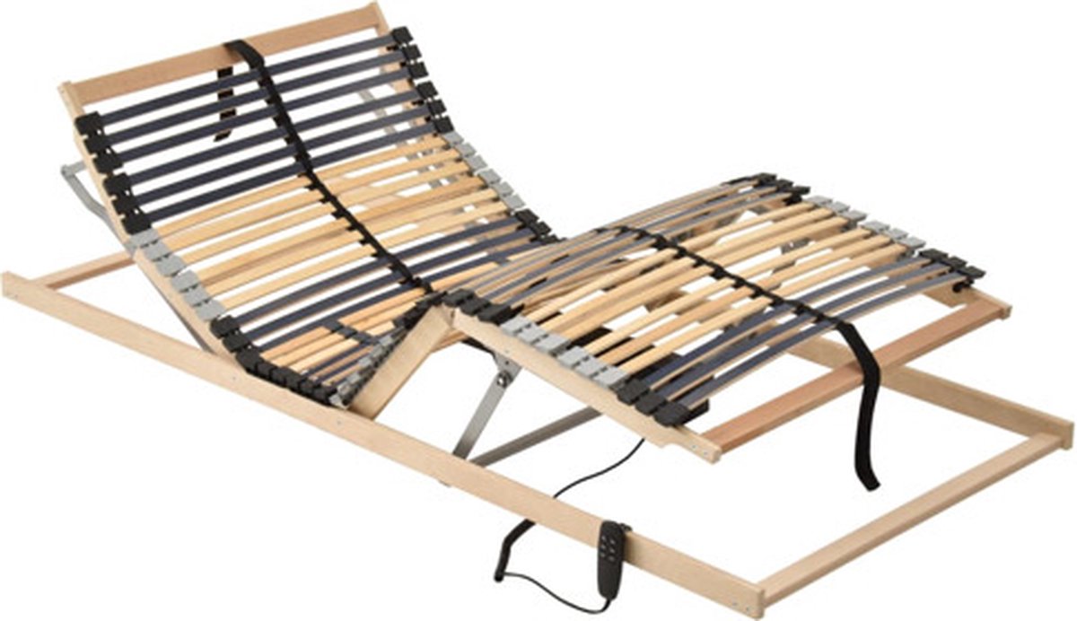 vidaXL - Lattenbodem - met - 42 - latten - 7 - zones - elektrisch - 100x200 - cm