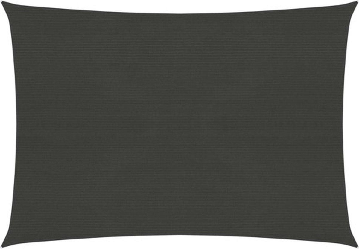 vidaXL Zonnezeil 160 g/m² 2,5x3,5 m HDPE antracietkleurig