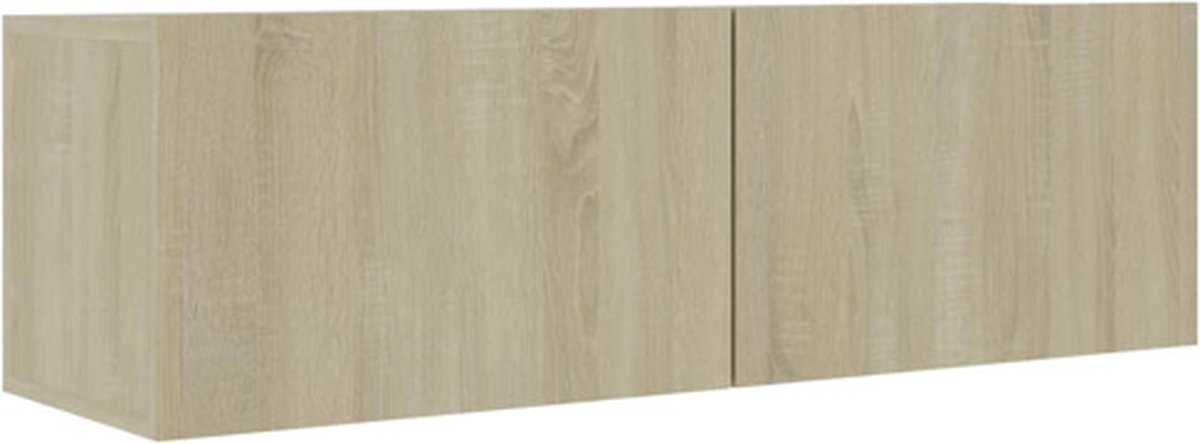 vidaXL - Tv-meubel - 100x30x30 - cm - bewerkt - hout - sonoma - eikenkleurig