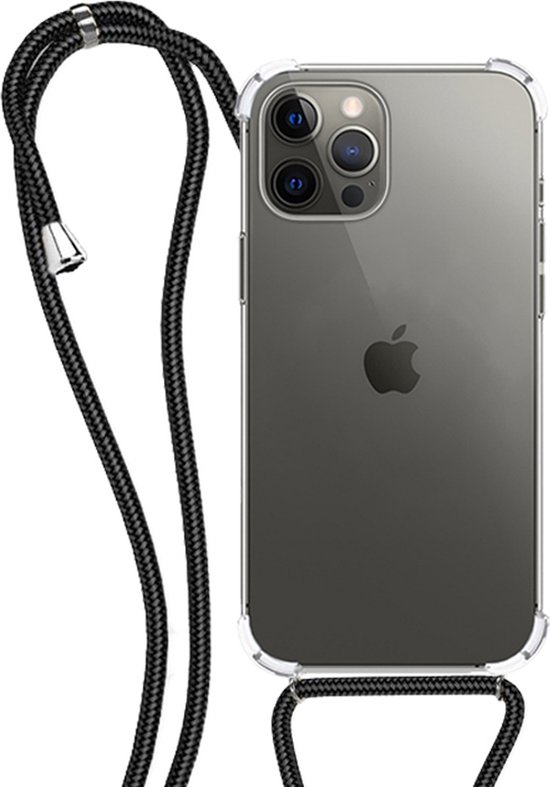 Hoes Geschikt voor iPhone 11 Pro Hoesje Transparant Met Telefoonkoord Cover Shock Proof Case Koord Hoes.