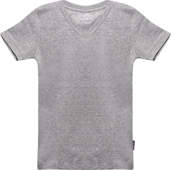 Claesen's® - Jongens T Shirt Grijs - Grey Melee - 95% Katoen - 5% Lycra