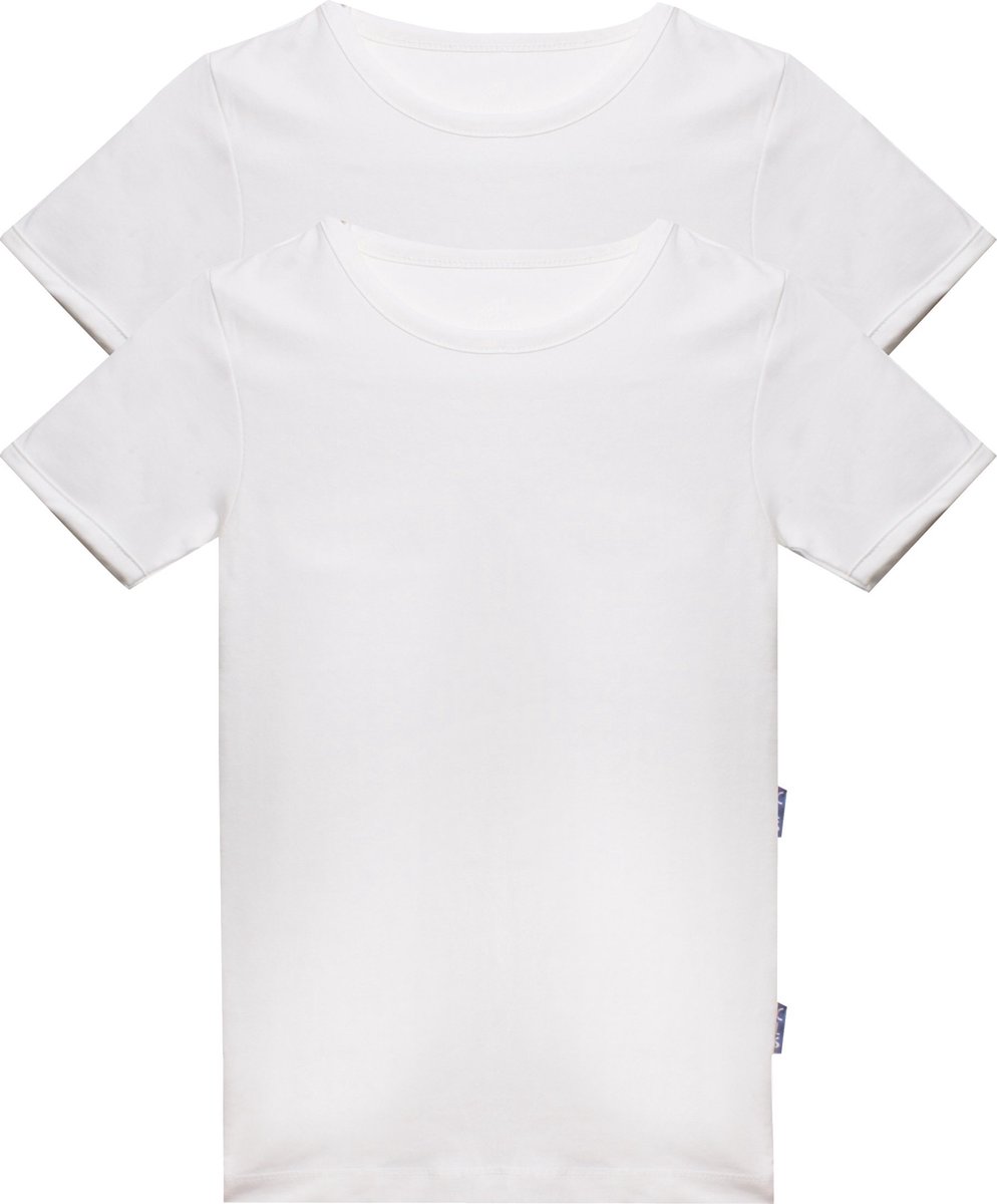 Claesen's® - T-Shirt 100% katoen 2-Pack WitCL 110-White-14