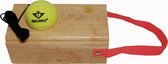 Tennistrainer Luxe Rubberhout – Trainingsset met Blok en Bal met Elastiek – Engelhart
