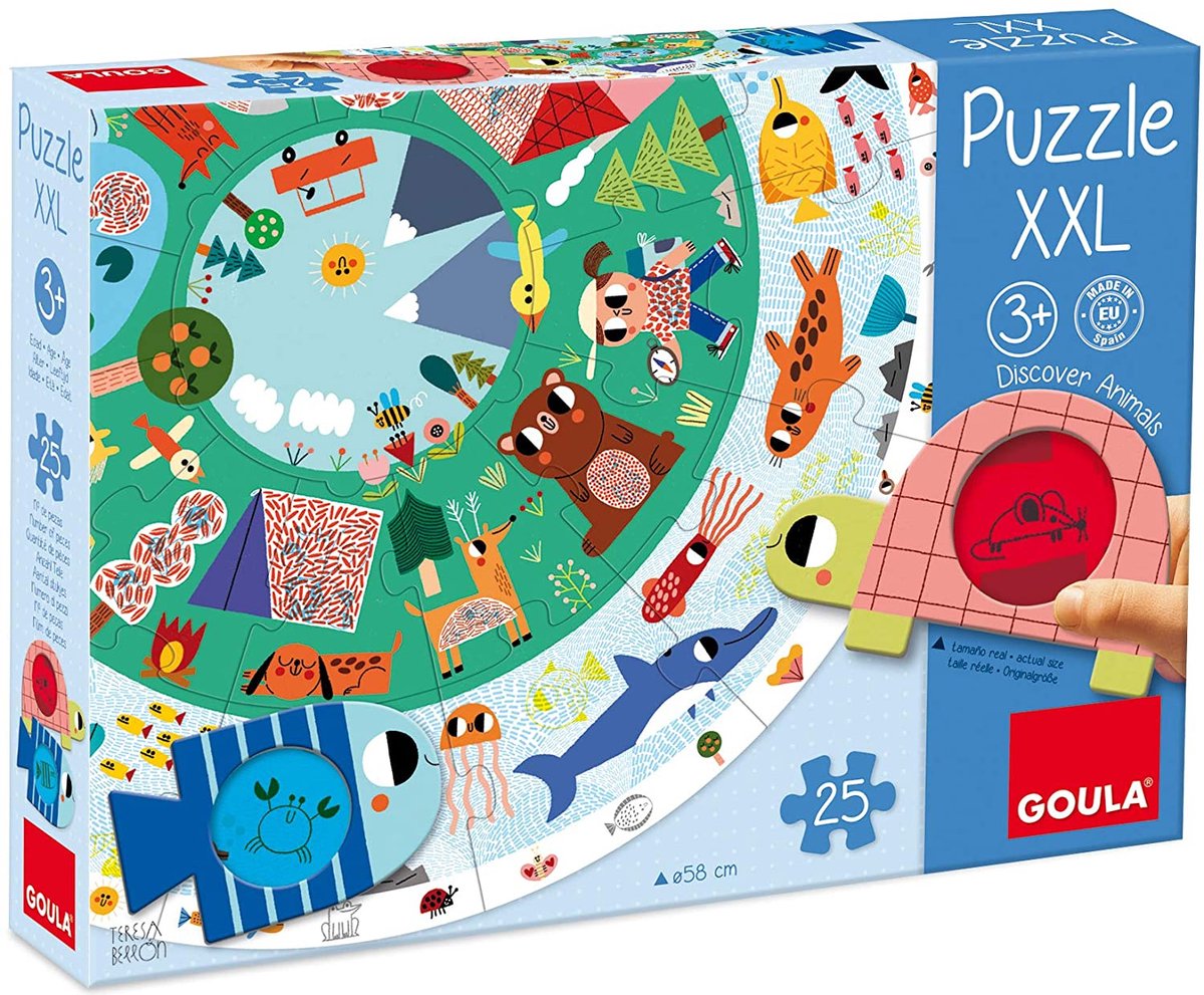 Goula Vormenpuzzel XXL Discover Animals - 25 stukjes