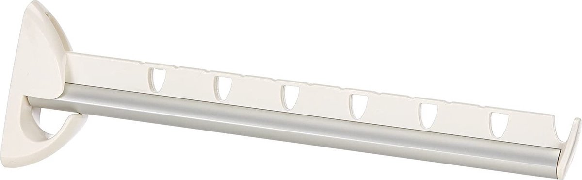 Leifheit Kledinghaak - 1x - inklapbaar - kunststof - wit - 31 cm