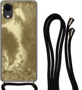 Coque avec cordon iPhone XR - Or - Abstrait - Peinture - Siliconen - Bandoulière - Coque arrière avec cordon - Coque pour téléphone avec cordon - Coque avec corde