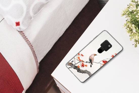 Coque Huawei P40 Lite - Érable du Japon - Scandinave - Vogel - Branche - Coque de téléphone en Siliconen