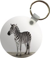 Sleutelhanger - Kinderen - Zebra - Meisjes - Jongens - Plastic - Rond - Uitdeelcadeautjes - Sinterklaas cadeautjes - Uitdeelcadeautjes voor kinderen - Schoencadeautjes - Kleine cadeautjes