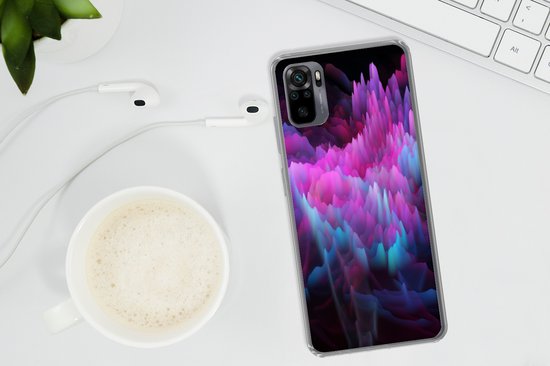 Coque Xiaomi Redmi Note 10 - Fumée - Teinture - Abstrait - Coque de téléphone en Siliconen