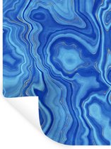 Stickers Stickers muraux - Marbre - Or - Ligne - 90x120 cm - Feuille adhésive